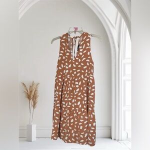 Very J Brown and White Midi Dress Size Small 
Summertime or Spring